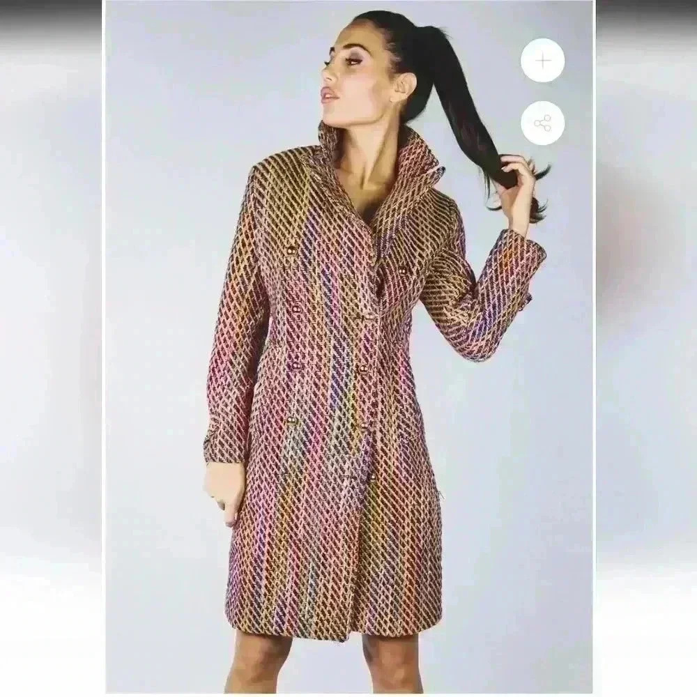 NWT Multicolored Coat Size S